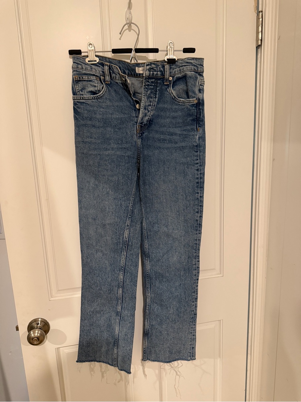 Anine Bing Women's Straight Leg Jeans - Mid Wash Blue
